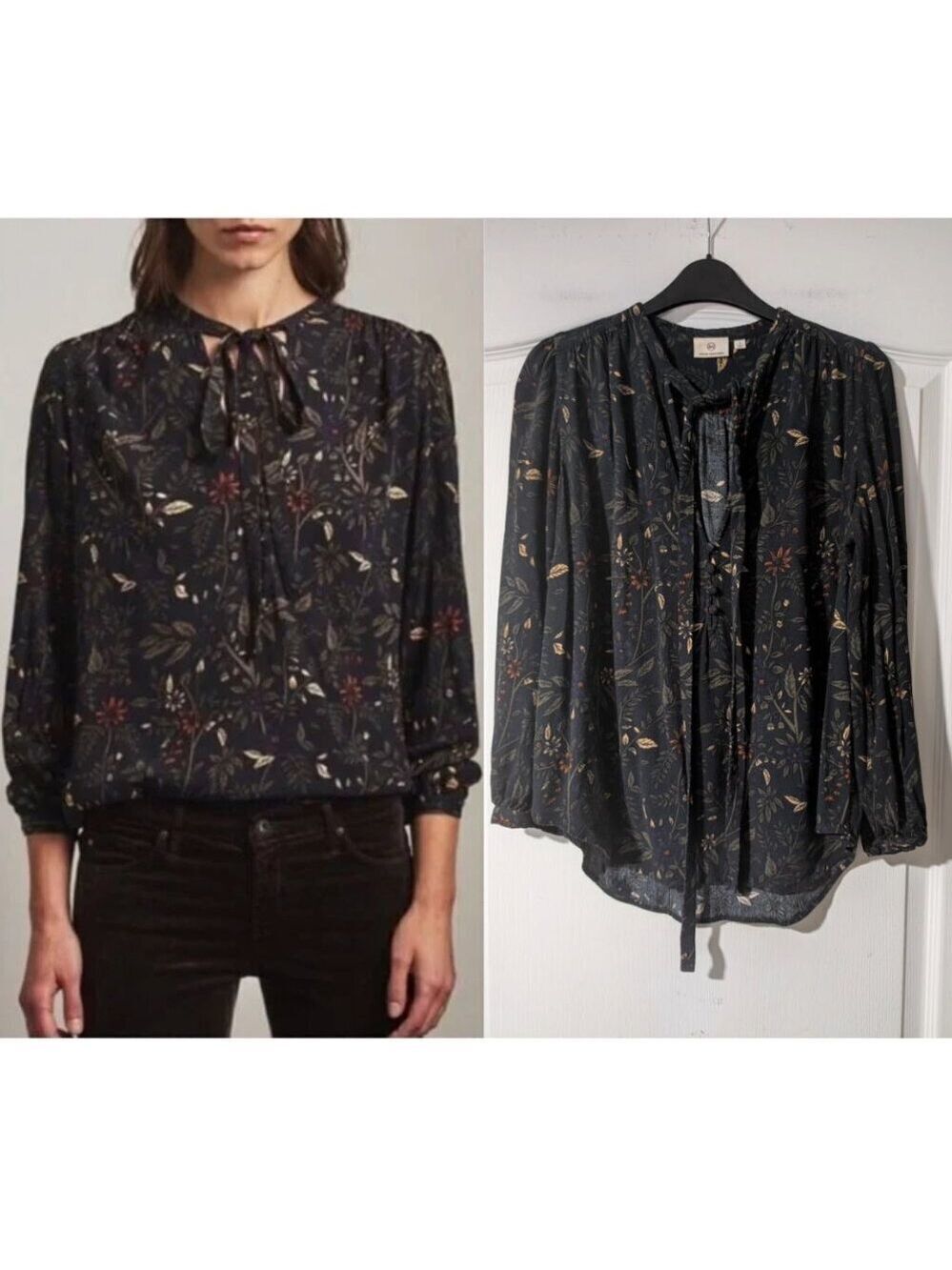 Ag Adriano Goldschmied | Savannah Floral Tie Neck Top